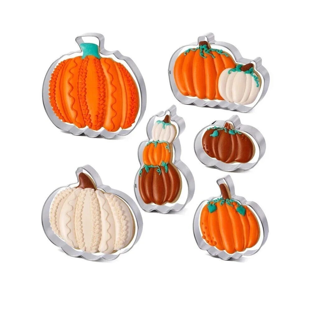 Halloween Themed Cookie Cutters - Pumpkin Halloween different Shapes 6 pack